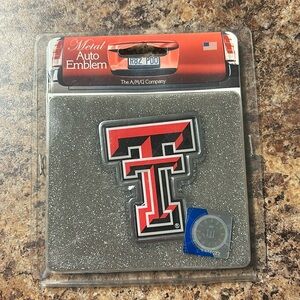 Texas Tech metal auto emblem